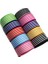 Tafta Çizgi Desen Kurdele 25 mm Mavi 2 Metre 3