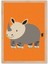 Tiny Rhino - Doğal Ahşap Çerçeveli Tablo - Sakin Çocuk Posteri 4