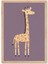 Gentle Giraffe - Doğal Ahşap Çerçeveli Tablo - Yumuşak Çocuk Posteri 4