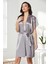 Royal Saten Dantelli Gecelik Sabahlık Takım 4438 1