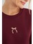 3 Iplik Fiyonk Nakışlı Crop Sweatshirt 5