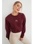 3 Iplik Fiyonk Nakışlı Crop Sweatshirt 6