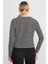 3 Iplik Şardonsuz Çizgili Bisiklet Yaka Sweatshirt 6