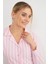 Pembe Çizgili Süet Pijama Takımı 5