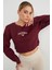 3 Iplik California Yazı Baskılı Crop Sweatshirt 1