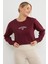 3 Iplik California Yazı Baskılı Crop Sweatshirt 4