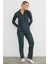 Ekose Desenli Süet Pijama Takımı 4