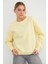 3 Iplik Taşlı Kalp Detaylı Oversize Sweatshirt 1