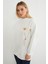 3 Iplik Çiçek Aksesuarlı Oversize Tunik 7