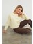 3 Iplik Şardonsuz Çizgili Bisiklet Yaka Sweatshirt 1