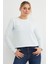 3 Iplik Şardonsuz Çizgili Bisiklet Yaka Sweatshirt 1