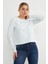 3 Iplik Şardonsuz Çizgili Bisiklet Yaka Sweatshirt 2