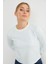 3 Iplik Şardonsuz Çizgili Bisiklet Yaka Sweatshirt 7