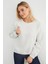 3 Iplik Taşlı Kalp Detaylı Oversize Sweatshirt 7