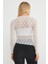 Bisiklet Yaka Likralı Asimetrik Dantel Bluz 5