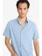 Slim Fit Dar Kesim Polo Yaka Kısa Kollu Gömlek F6343AX25AU 4