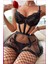 Siyah Göğüs Balenli, Tül Etekli,bel Şeritli Seksi Jartiyer Takım 1