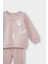 Kız Bebek 2'li Takım Çiçekli Sweatshirt İspanyol Paça Alt G3798A525AU 3