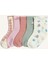 Kız Bebek Kaydırmaz Taban 5'li Pamuklu Uzun Çorap F6729A5NS 1