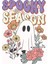 Spooky Season Baskılı Cadılar Bayramı (Halloween) Temalı Beyaz Çocuk Tişörtü – %100 Pamuk 5