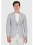 Açık Gri Düz Zeroweight Slim Fit %100 Yün Ceket 1