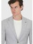 Açık Gri Düz Zeroweight Slim Fit %100 Yün Ceket 3