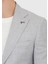 Açık Gri Düz Zeroweight Slim Fit %100 Yün Ceket 4