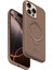 iPhone 15 Pro Max Vapor Deri Magsafe Standlı Kılıf - Gold 1