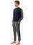 Erkek Lacivert Pijama Takımı – Uzun Kollu, Yuvarlak Yaka, Lastikli Paça C2T0N804 1