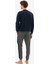 Erkek Lacivert Pijama Takımı – Uzun Kollu, Yuvarlak Yaka, Lastikli Paça C2T0N804 4