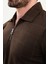 Kareli Slim Fit Polo Yaka Fermuarlı Uzun Kollu Erkek T-Shirt 2