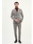 Düz Slim Fit Geniş Yaka Punto Dikiş Kruvaze Erkek Takım Elbise 3