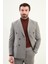 Düz Slim Fit Geniş Yaka Punto Dikiş Kruvaze Erkek Takım Elbise 4