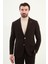 Desenli Slim Fit Torba Cep Beli Lastikli Ipli Erkek Takım Elbise 4
