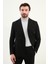 Düz Slim Fit Geniş Yaka Punto Dikiş Kruvaze Erkek Takım Elbise 4