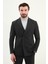 Düz Slim Fit Geniş Yaka Punto Dikiş Kruvaze Erkek Takım Elbise 1