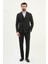 Düz Slim Fit Geniş Yaka Punto Dikiş Kruvaze Erkek Takım Elbise 3
