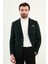 Düz Slim Fit Torba Cepli Mendil Detaylı Yün Erkek Ceket 1