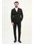 Düz Slim Fit Geniş Yaka Kruvaze Erkek Takım Elbise 3