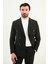 Düz Slim Fit Geniş Yaka Kruvaze Erkek Takım Elbise 4