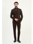 Düz Slim Fit Geniş Yaka Kruvaze Erkek Takım Elbise 3