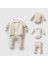Nipperland Links Triko Hırkalı Pantolonlu Üçlü Alt Üst Takım - Krem - 12 Ay Krem 1