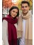 Unisex Yumuşak Dokulu Püsküllü Kışlık Buklet Atkı Şal 2'li Set 1