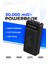 LCD Göstergeli Dahili Kablolu 30.000 Mah Fenerli Telefon Tutuculu Powerbank Siyah 5