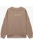 Pamuklu Uzun Kollu Bisiklet Yaka Baskılı Sweatshirt 1