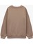 Pamuklu Uzun Kollu Bisiklet Yaka Baskılı Sweatshirt 2