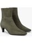 Kadın Noria Yağ Yeşili Süet Kısa Topuklu Bot 1