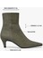 Kadın Noria Yağ Yeşili Süet Kısa Topuklu Bot 2