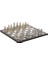 Metal İngiliz Satranç Takımı Parlak Sedef Tahtası ile Orta Boy 37x37 cm 2