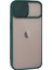 iPhone 13 Kılıf Palm Buzlu Kamera Sürgülü Silikon - Yeşil - A6159-1842 2